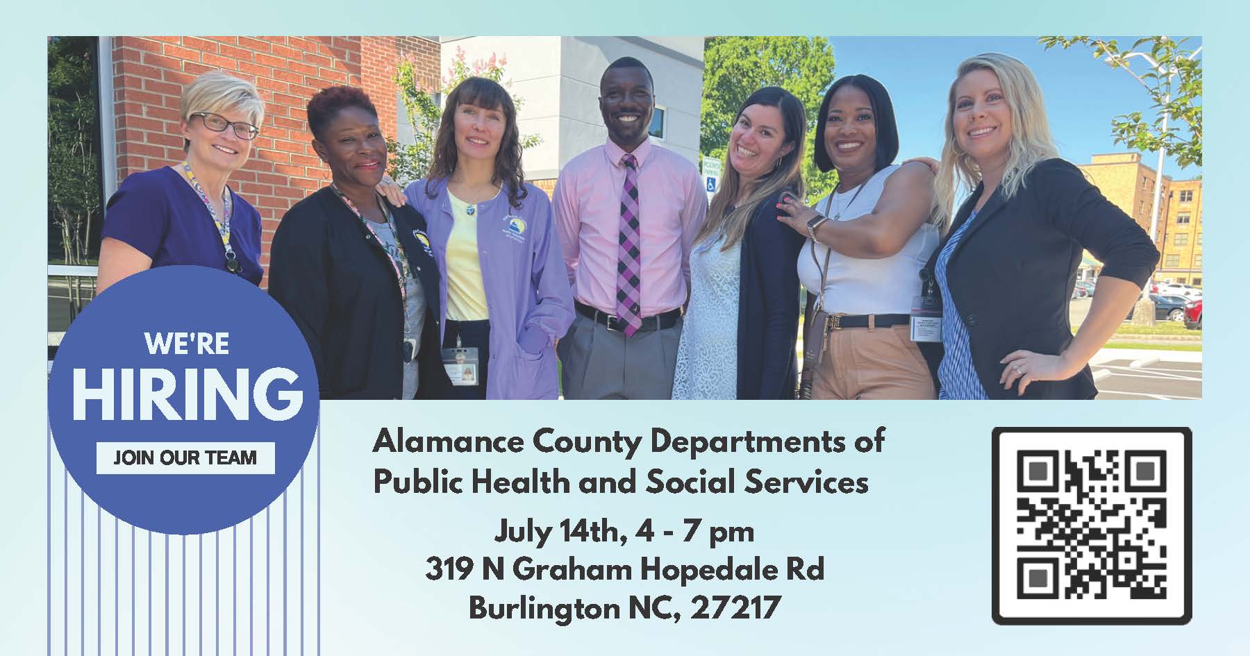 Health Department and Department of Social Services Hiring Fair